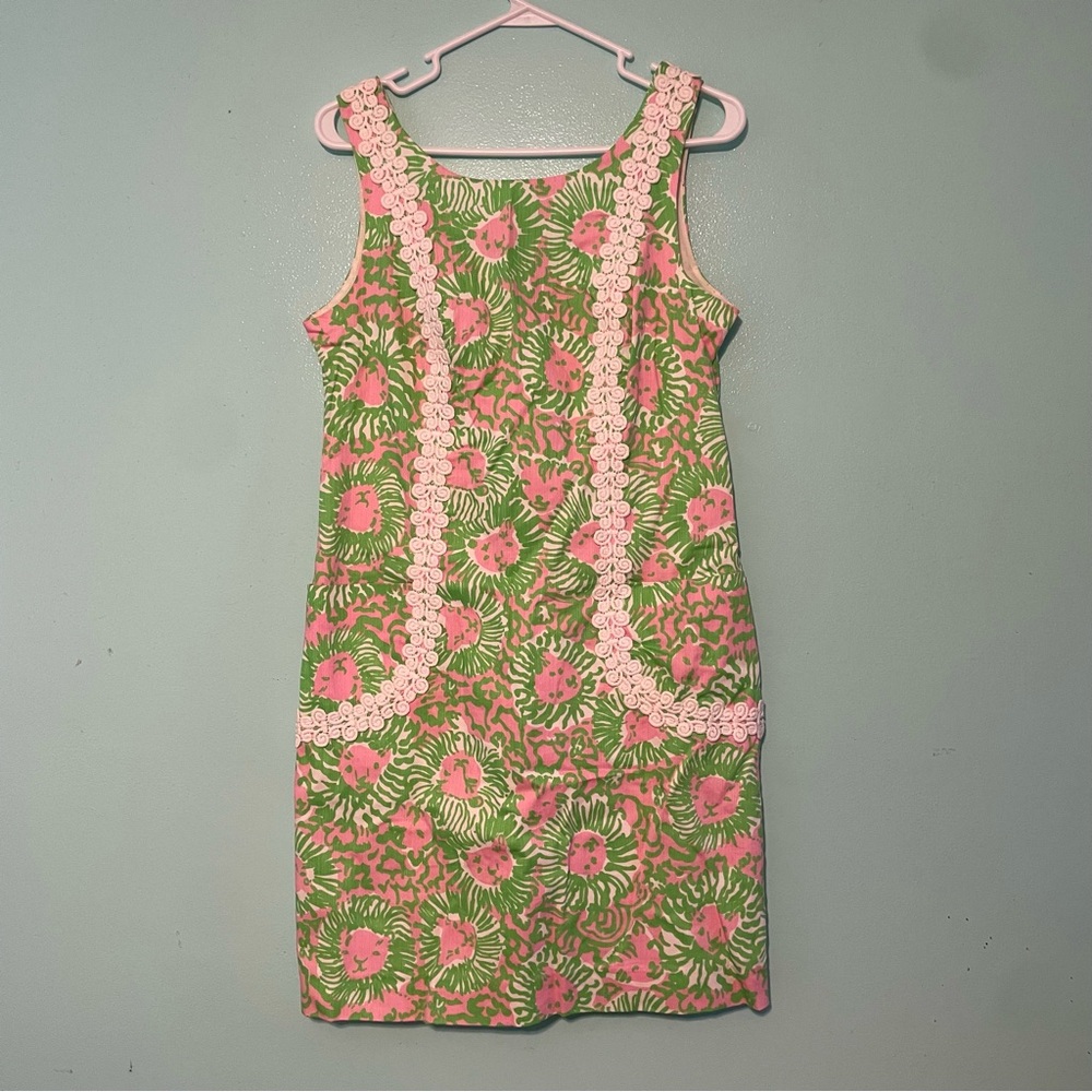 Lilly Pulitzer Green and Pink Floral  Dress